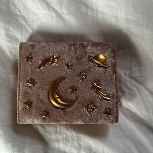 Charles & Keith pink velvet wallet